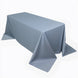 90x132inch Dusty Blue Premium Scuba Wrinkle Free Rectangular Tablecloth, Seamless Scuba Polyester