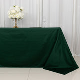 90x132inch Hunter Emerald Green Premium Scuba Wrinkle Free Rectangular Tablecloth, Seamless Scuba