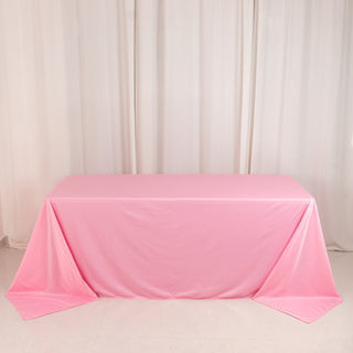 <strong>Chic Pink Scuba Wrinkle-Free Tablecloth</strong> <strong>Chic Pink Scuba Wrinkle-Free Tablecloth</strong>