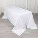 90x132inch White Premium Scuba Rectangular Tablecloth, Wrinkle Free Polyester Seamless