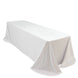 Scuba Rectangular 90x156inches Tablecloth White with Rounded Corners – Seamless, Wrinkle Free