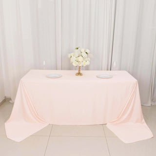 Blush Premium Scuba Rectangular Tablecloth Blush Premium Scuba Rectangular Tablecloth
