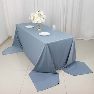 Dusty Blue Premium Scuba Rectangular Tablecloth Dusty Blue Premium Scuba Rectangular Tablecloth