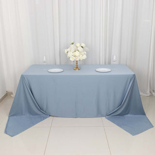 Dusty Blue Premium Scuba Rectangular Tablecloth Dusty Blue Premium Scuba Rectangular Tablecloth