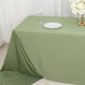 90x156inch Dusty Sage Green Premium Scuba Wrinkle Free Rectangular Tablecloth, Seamless Scuba