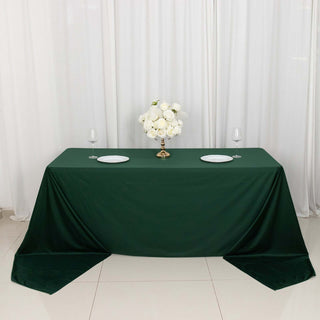Hunter Emerald Green Premium Scuba Rectangular Tablecloth Hunter Emerald Green Premium Scuba Rectangular Tablecloth