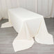 90x156inch Ivory Premium Scuba Rectangular Tablecloth, Wrinkle Free Polyester Seamless