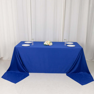 Royal Blue Premium Scuba Rectangular Tablecloth Royal Blue Premium Scuba Rectangular Tablecloth