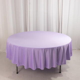 <strong>90" Round Lavender Lilac Scuba Tablecloth</strong> <strong>90" Round Lavender Lilac Scuba Tablecloth</strong>
