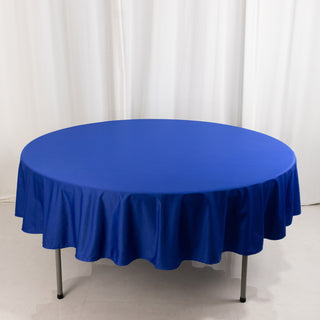 <strong>90" Round Royal Blue Scuba Tablecloth</strong> <strong>90" Round Royal Blue Scuba Tablecloth</strong>