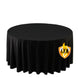 Fire Retardant Scuba Tablecloth – 120inch Round Black, Wrinkle Free, Stain Resistant, Seamless