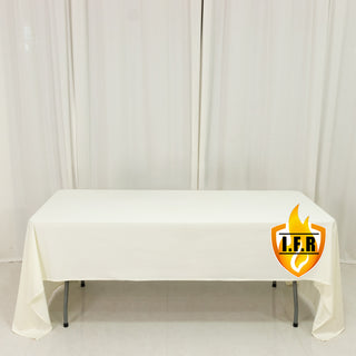 Ivory Scuba Polyester Fire Retardant Tablecloth Ivory Scuba Polyester Fire Retardant Tablecloth