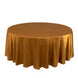 108" Shimmer Gold Premium Scuba Round Tablecloth, Wrinkle Free Polyester Tablecloth