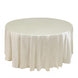 120inch Shimmer Pearl White Premium Scuba Round Tablecloth, Wrinkle Free Seamless