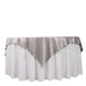 70" Shimmer Silver Premium Scuba Square Table Overlay, Wrinkle Free Polyester Table Topper