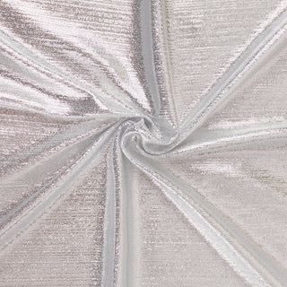 Wrinkle-Free Sparkle and Glitter with our Silver Shimmer Sequin Dots Tablecloth