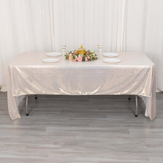 Beige Shimmer Sequin Dots Polyester Tablecloth Beige Shimmer Sequin Dots Polyester Tablecloth
