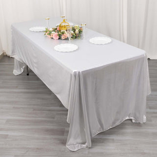 Create an Unforgettable Event with the Silver Shimmer Sequin Dots Tablecloth Create an Unforgettable Event with the Silver Shimmer Sequin Dots Tablecloth
