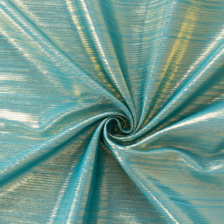 Sparkle and Glitter with our 60"x126" Turquoise Shimmer Sequin Tablecloth