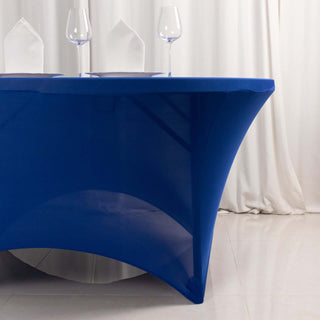 <span>Luxurious Royal Blue 5ft Spandex Tablecloth</span> <span>Luxurious Royal Blue 5ft Spandex Tablecloth</span>