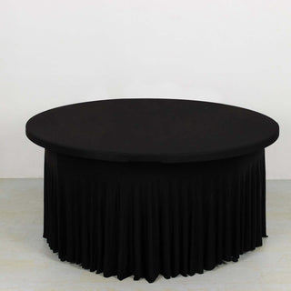 Black Stretchy Spandex Table Cover Skirt Black Stretchy Spandex Table Cover Skirt