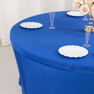 <strong>Luxurious 6ft Royal Blue Spandex Tablecloth</strong> <strong>Luxurious 6ft Royal Blue Spandex Tablecloth</strong>