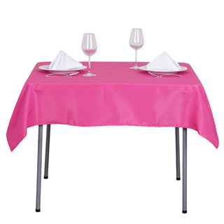 Enhance Your Event Decor with the Fuchsia Square Tablecloth
