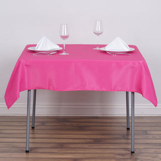 Elevate Your Event with the Fuchsia Square Tablecloth
