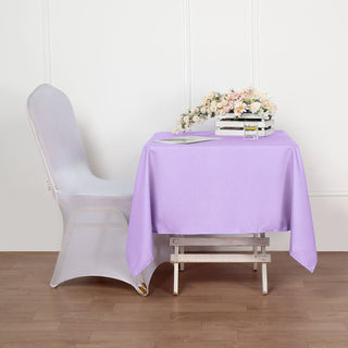 Elevate Your Event Decor with the Lavender Lilac Square Seamless Polyester Tablecloth