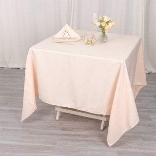 Experience Elegance with the Blush Premium Seamless Polyester Tablecloth