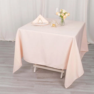 Experience Elegance with the Blush Premium Polyester Tablecloth Experience Elegance with the Blush Premium Polyester Tablecloth