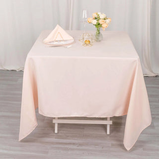 Elevate Your Event with the Blush Premium Polyester Square Tablecloth Elevate Your Event with the Blush Premium Polyester Square Tablecloth