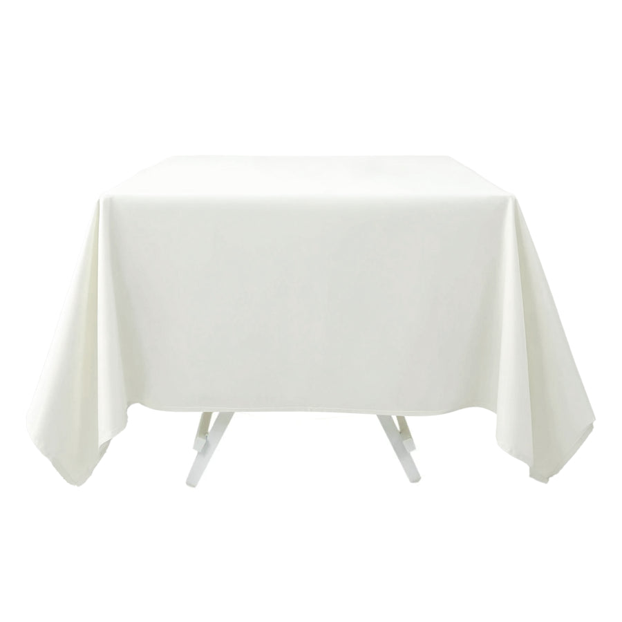 70"x70" Ivory Premium Polyester Square Tablecloth - 220GSM