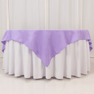 <strong>Lavender Premium Polyester Square Table Overlay</strong> <strong>Lavender Premium Polyester Square Table Overlay</strong>
