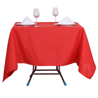 Elevate Your Table Setting with the Red Square Polyester Tablecloth Elevate Your Table Setting with the Red Square Polyester Tablecloth