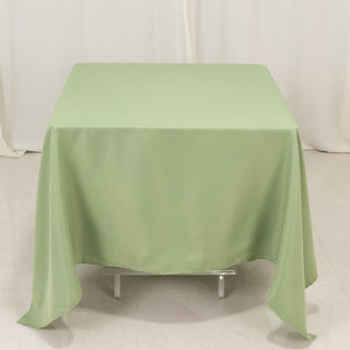 <strong>Elegant Sage Green Polyester Square Tablecloth</strong> <strong>Elegant Sage Green Polyester Square Tablecloth</strong>