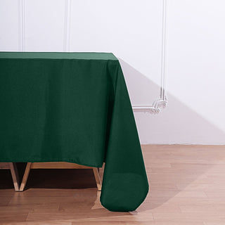 Create Unforgettable Memories with the Hunter Emerald Green Polyester Tablecloth