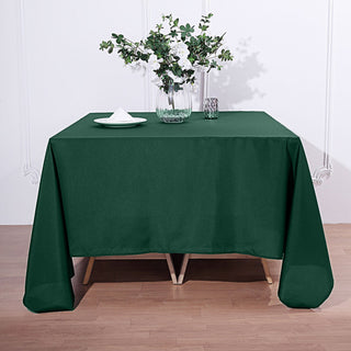 Elevate Your Event Decor with the Hunter Emerald Green Polyester Tablecloth Elevate Your Event Decor with the Hunter Emerald Green Polyester Tablecloth