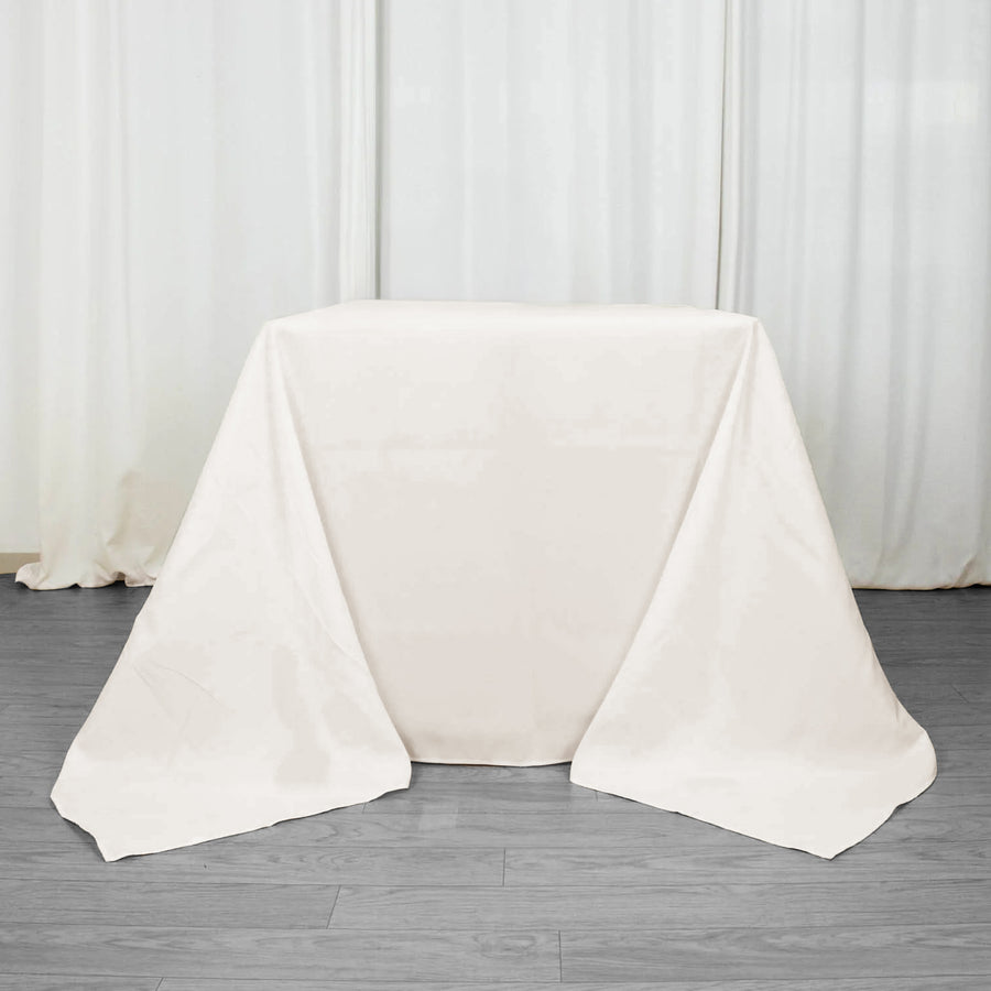 90"x90" Ivory Premium Polyester Square Tablecloth - 220GSM