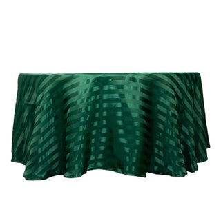 Create Lasting Impressions with the Hunter Emerald Green Satin Stripe Tablecloth Create Lasting Impressions with the Hunter Emerald Green Satin Stripe Tablecloth