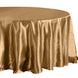 108inch Gold Satin Round Tablecloth