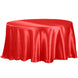 108" Red Satin Round Tablecloth