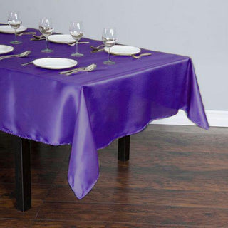 Elevate Your Event with the Stunning Purple Satin Tablecloth