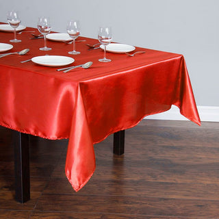 Add a Touch of Elegance with the Red Satin Tablecloth Add a Touch of Elegance with the Red Satin Tablecloth