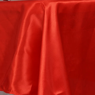 Enhance Your Event Decor with the Red Satin Tablecloth