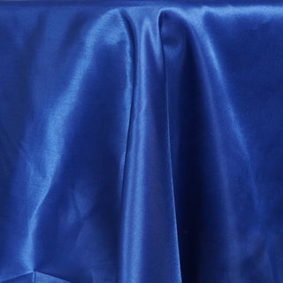 Create Unforgettable Memories with the Royal Blue Satin Rectangular Tablecloth