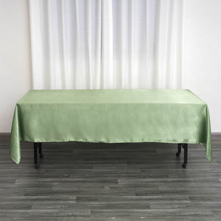 Elevate Your Event with the Sage Green Satin Tablecloth Elevate Your Event with the Sage Green Satin Tablecloth
