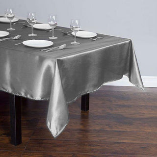 Elevate Your Event with the Stunning Silver Satin Tablecloth