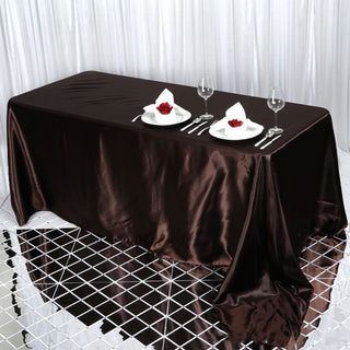 Unleash Your Creativity with the Chocolate Satin Tablecloth