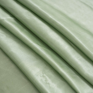 Enhance Your Event with the Sage Green Satin Seamless Rectangular Tablecloth